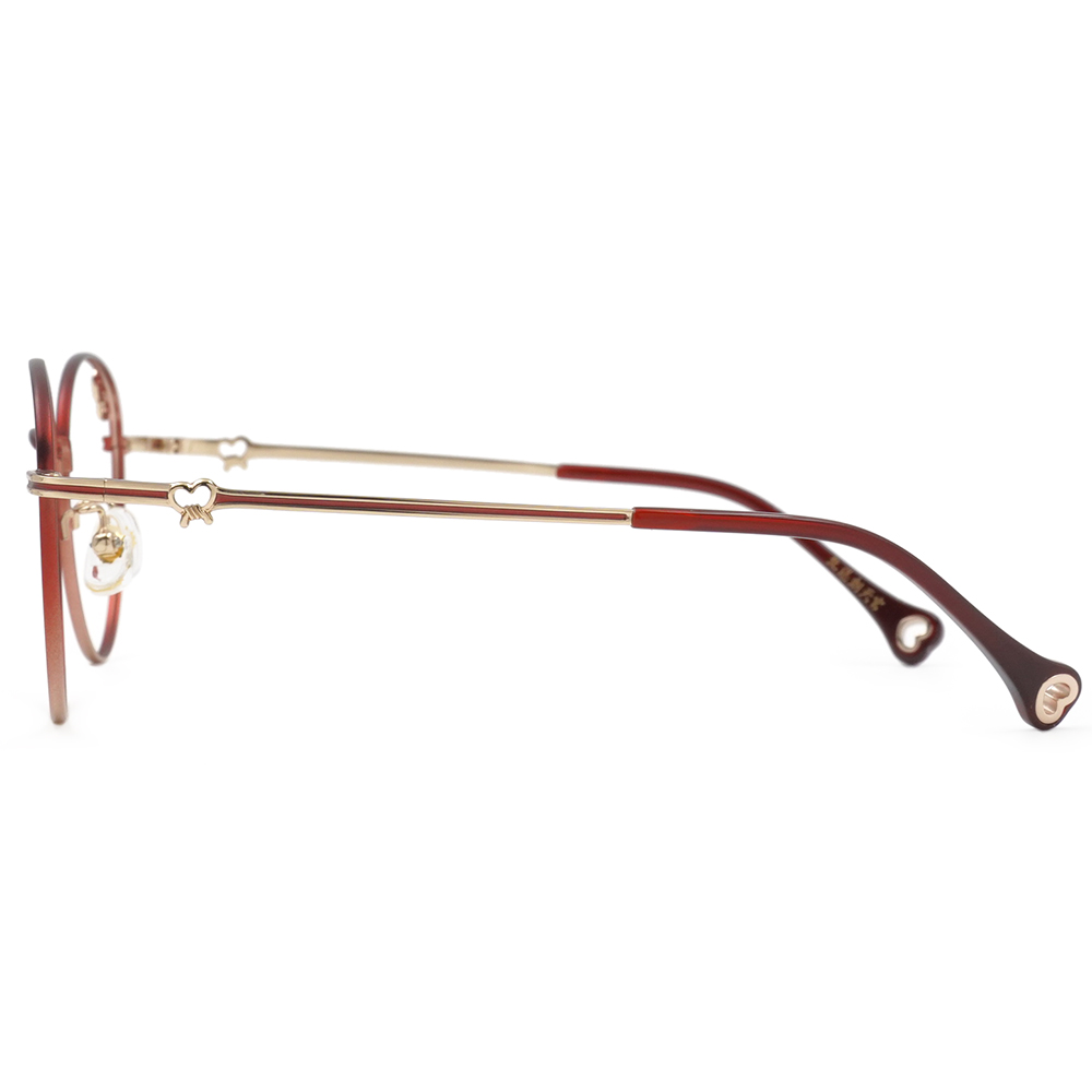 北港朝天宮 |月老- 心心相印圓框眼鏡 | 金紅雙心