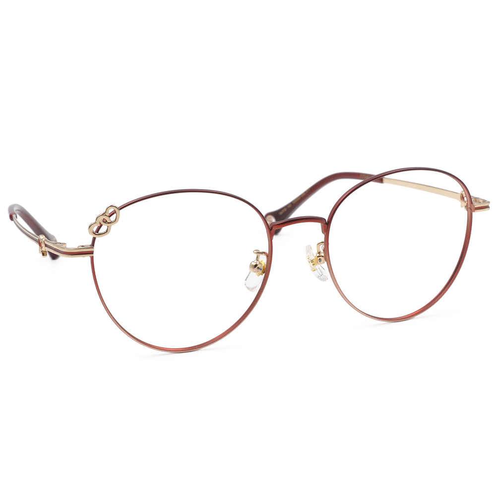 北港朝天宮 |月老- 心心相印圓框眼鏡 | 金紅雙心