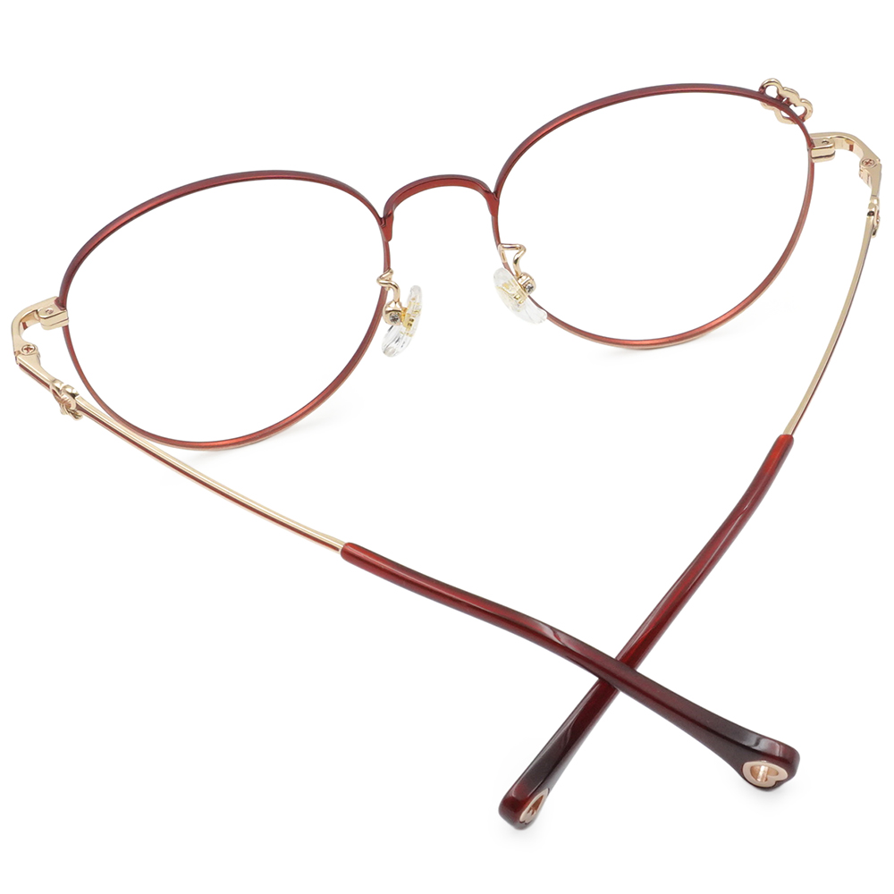 北港朝天宮 |月老- 心心相印圓框眼鏡 | 金紅雙心