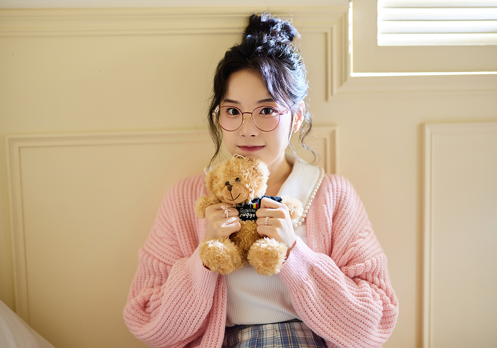 北港朝天宮 |月老- 心心相印圓框眼鏡 | 金紅雙心