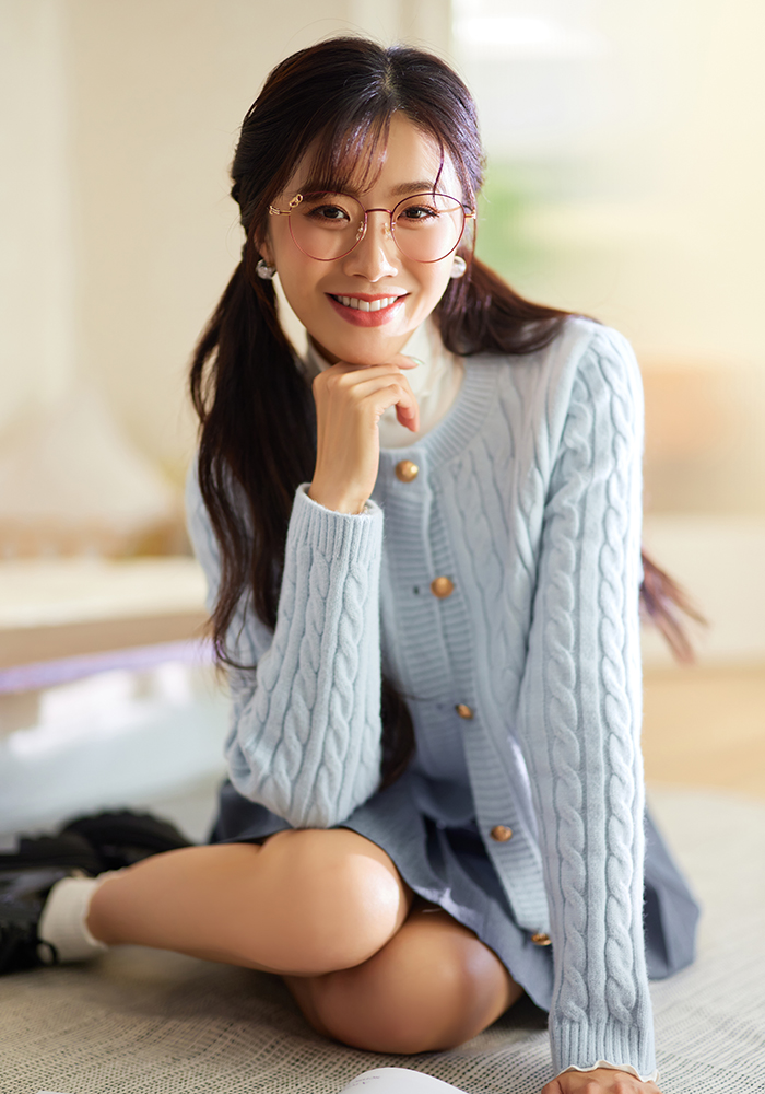 北港朝天宮 |月老- 心心相印圓框眼鏡 | 金紅雙心