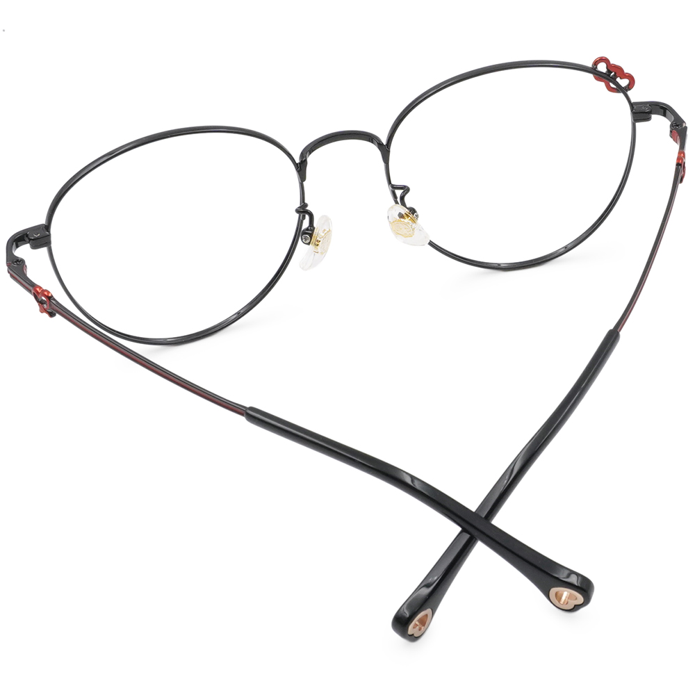 北港朝天宮 |月老- 心心相印圓框眼鏡 | 紅黑雙心