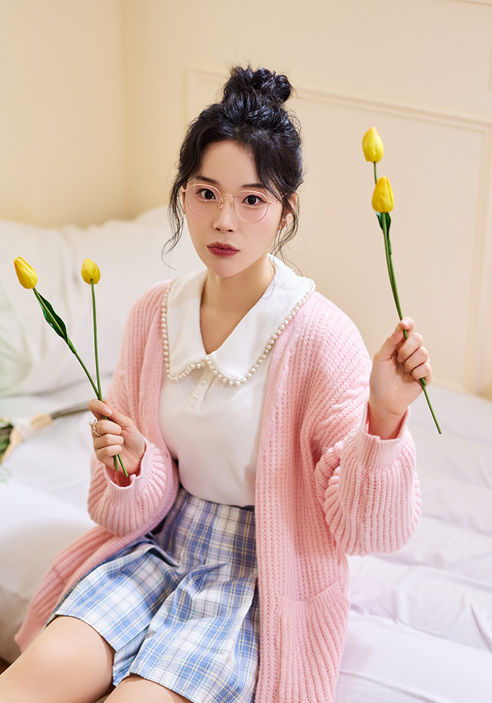 北港朝天宮 |月老- 心之所願多邊框眼鏡 | 蜜桃粉金