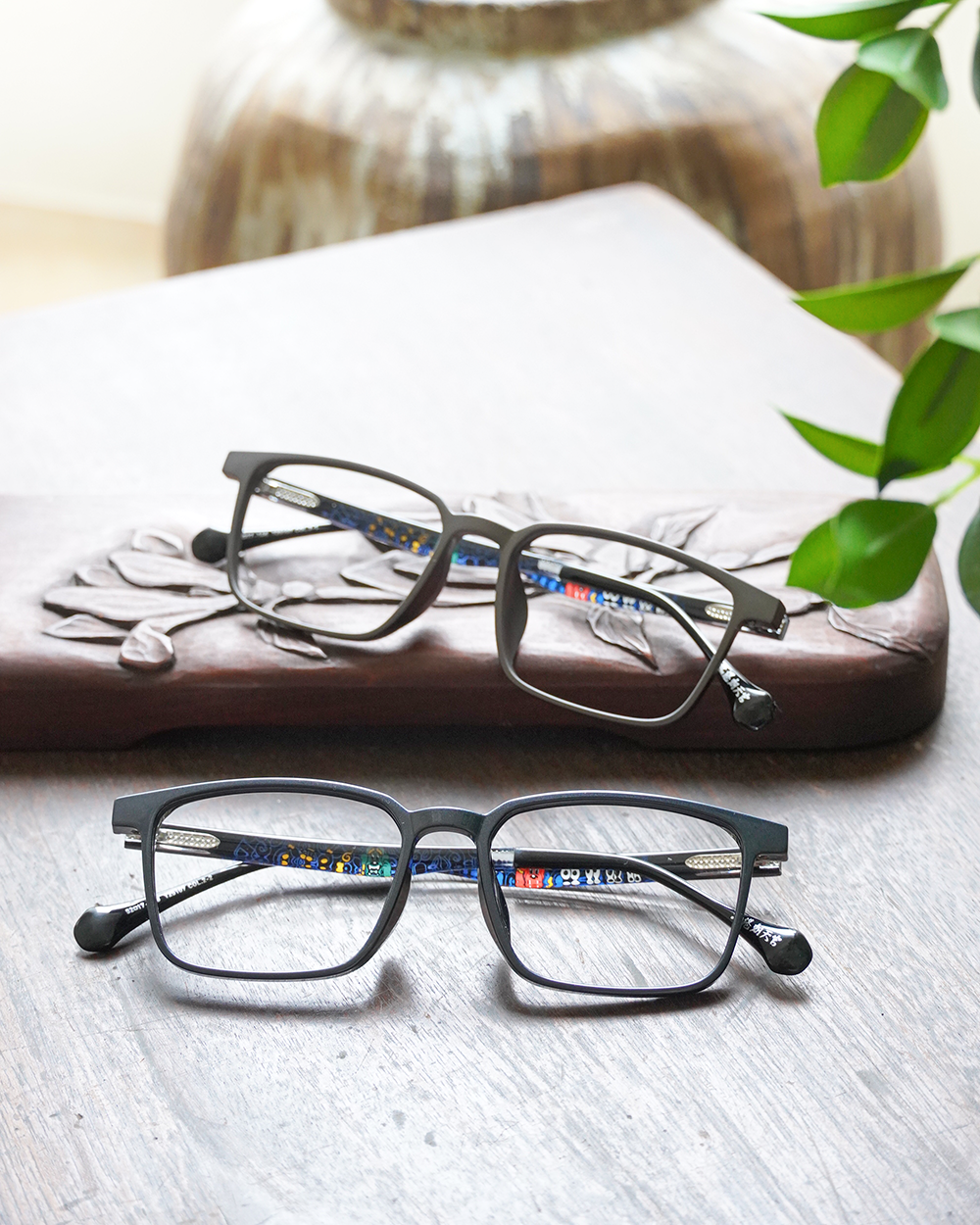 北港朝天宮 | 千里順風-聆聽護法長方框眼鏡 | 敏銳藍