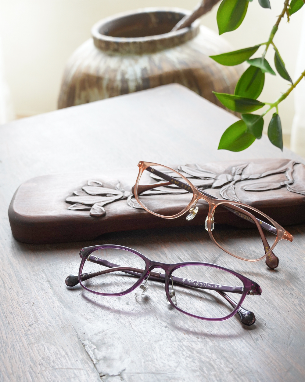 北港朝天宮 | 媽祖-萬事謙守長方框眼鏡 | 如意紫