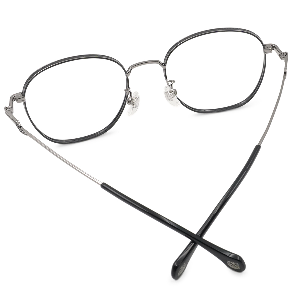 北港朝天宮 | 虎爺- 祥雲圓框眼鏡 | 銀幣黑