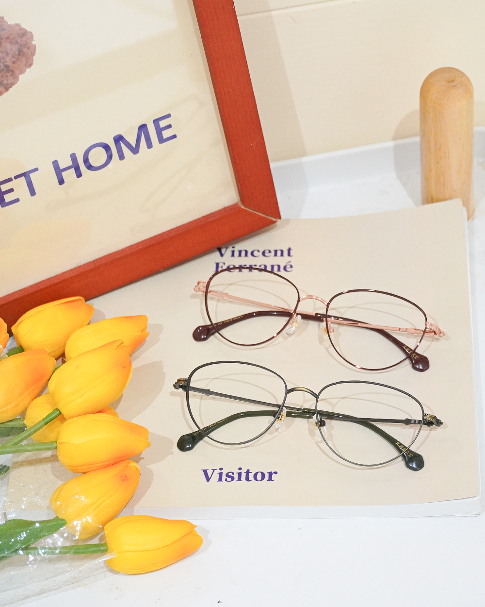 北港朝天宮 | 媽祖- 祈安聖杯半圓框眼鏡 | 平安紅