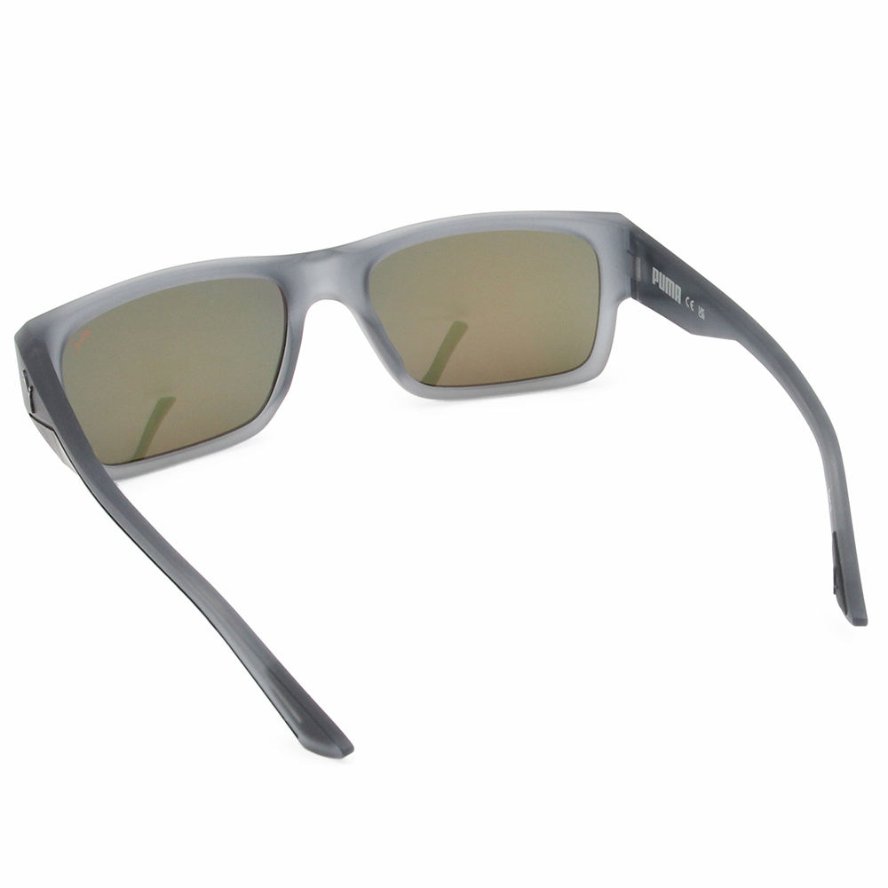 PUMA | 潮流設計長方框太陽眼鏡 | 消光銀