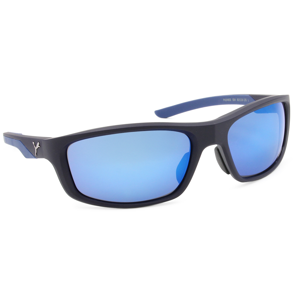 PUMA | 街頭視野長方框太陽眼鏡 | 前衛藍