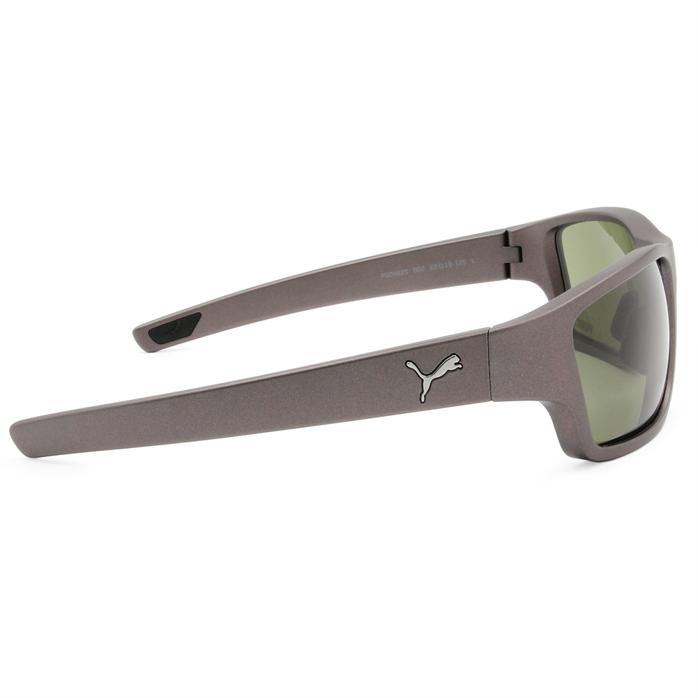 PUMA | 磨砂復古長方框太陽眼鏡 | 啞光咖