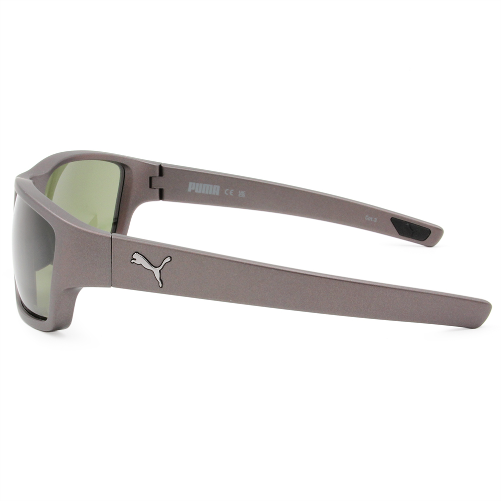 PUMA | 磨砂復古長方框太陽眼鏡 | 啞光咖