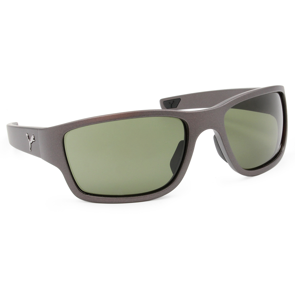 PUMA | 磨砂復古長方框太陽眼鏡 | 啞光咖