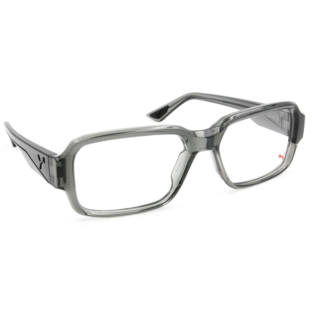 PUMA | 無畏之巔長方框眼鏡 | 極光灰