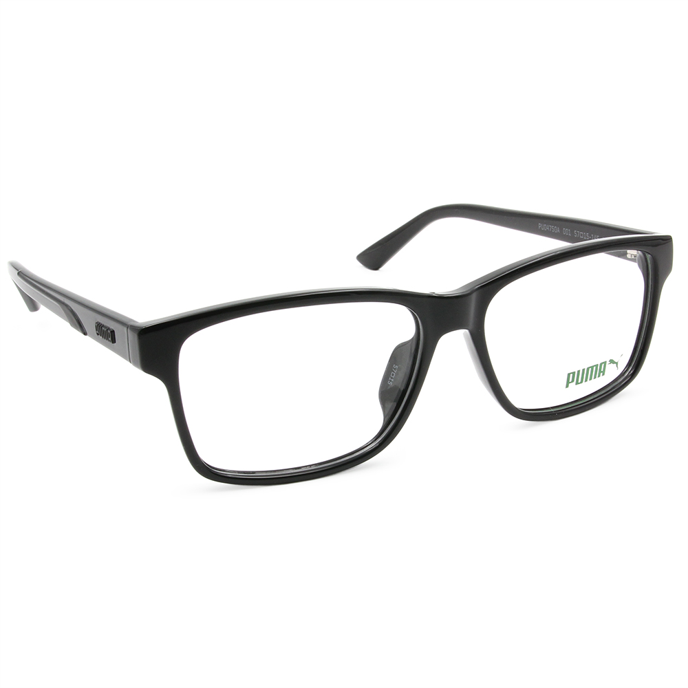 PUMA | 流線力學方框眼鏡 | 疾馳黑 