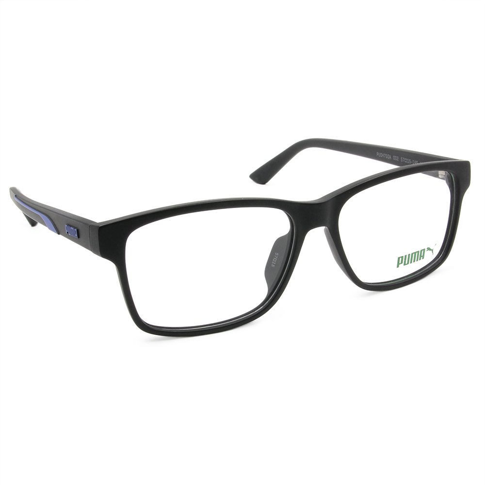 PUMA | 流線力學方框眼鏡 | 黑藍拼接