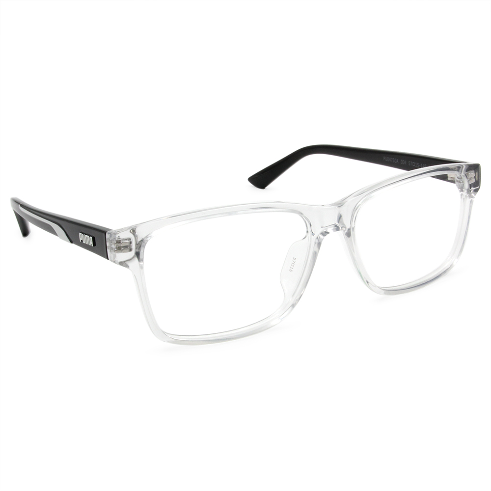 PUMA | 流線力學方框眼鏡 | 拼接透x黑