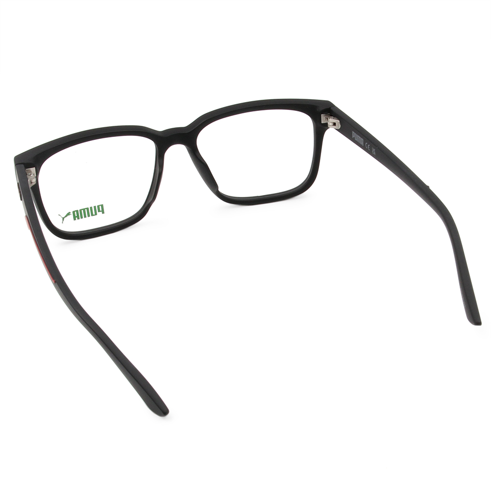 PUMA | 街頭風格方框眼鏡 | 熾紅黑