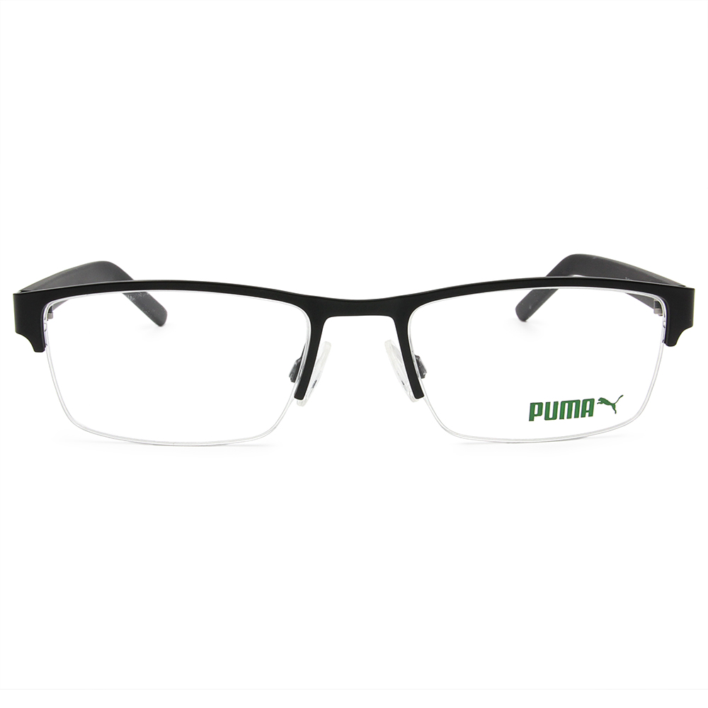 PUMA | 斯文有禮眉型框眼鏡 | 博學黑
