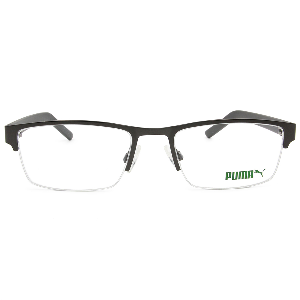 PUMA | 斯文有禮眉型框眼鏡 | 霧質黑