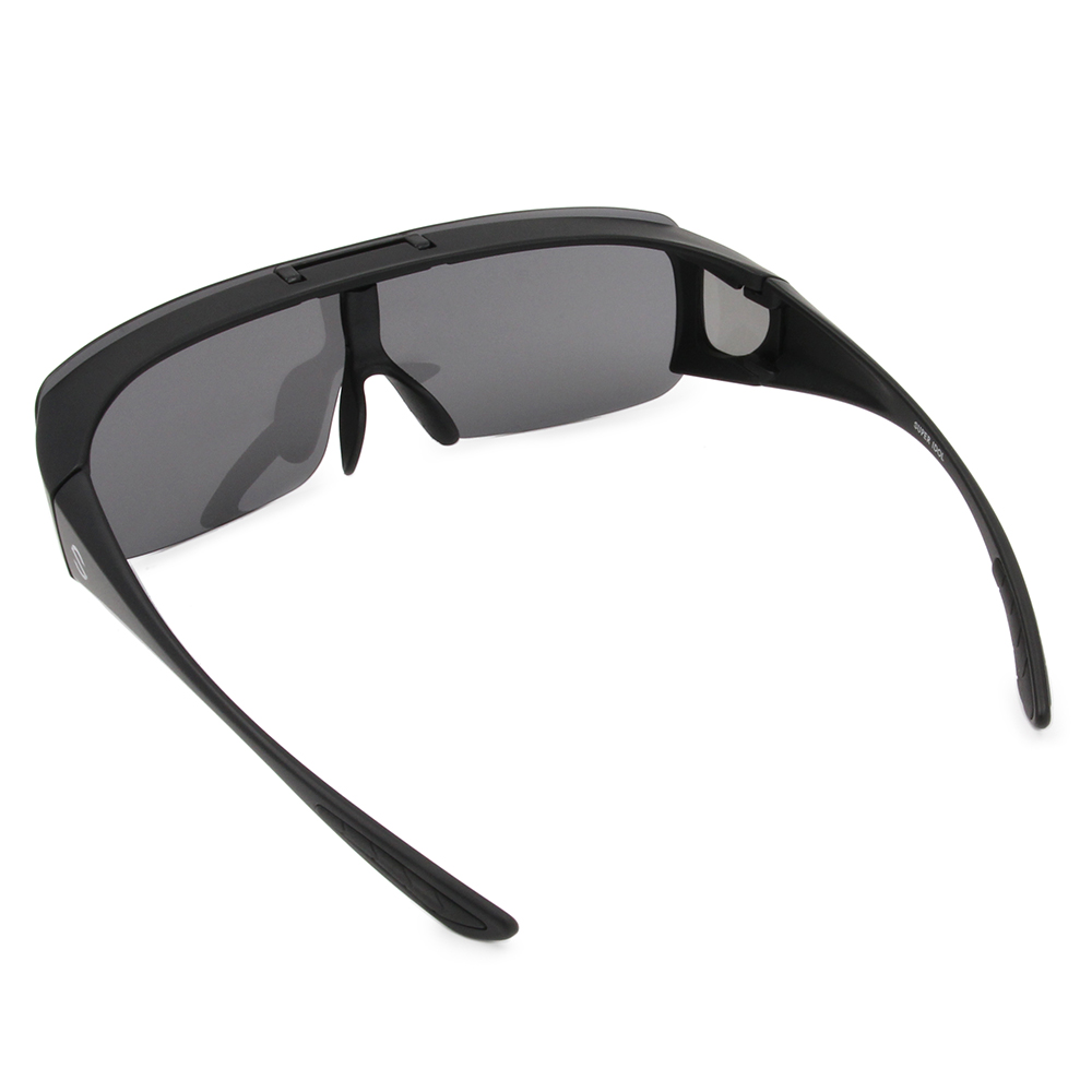 SUPER IDOL | 套鏡 | 上翻式長方框太陽眼鏡 | 特務黑