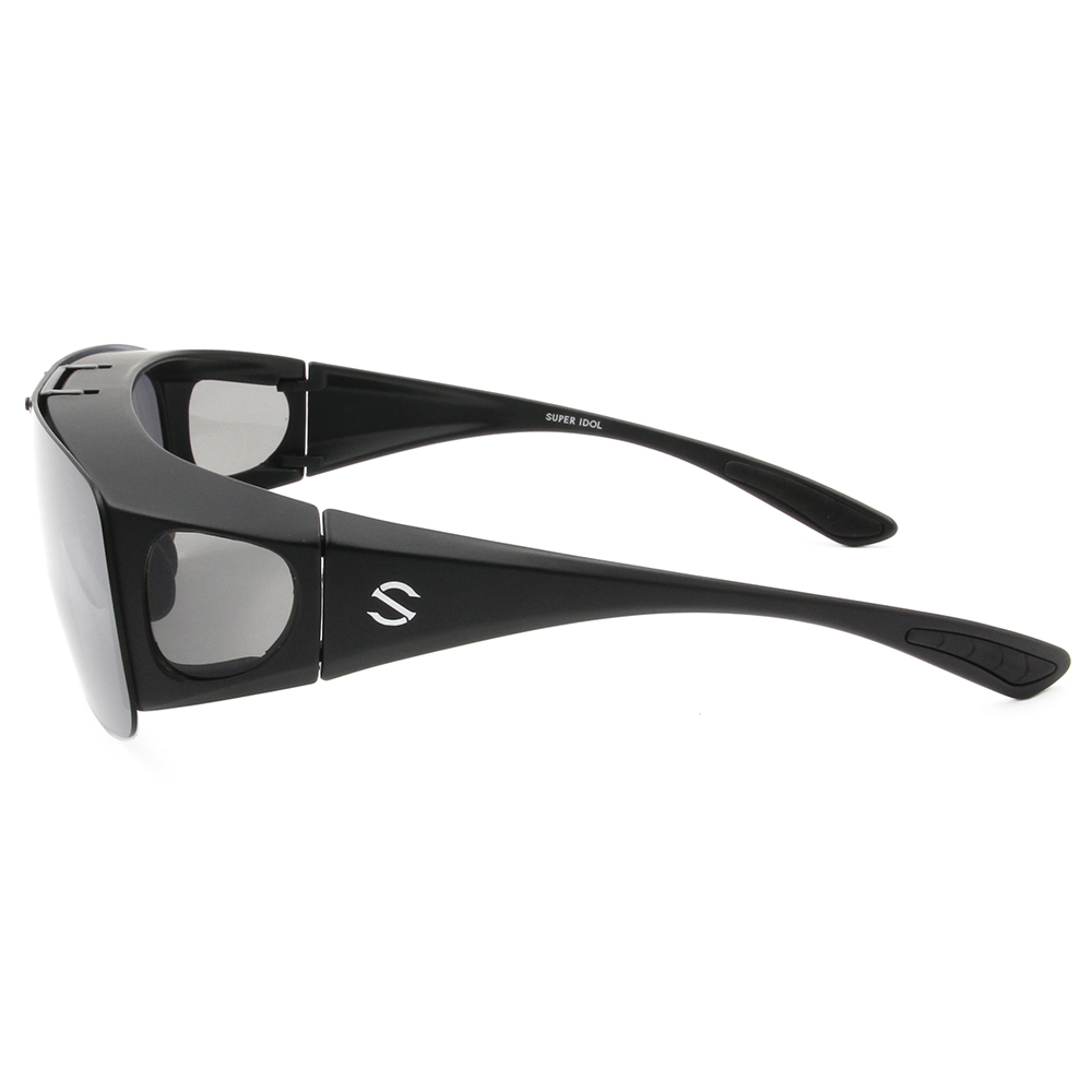 SUPER IDOL | 套鏡 | 上翻式長方框太陽眼鏡 | 特務黑