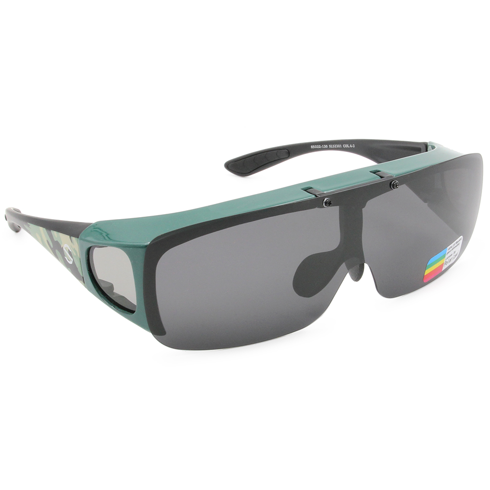 SUPER IDOL | 套鏡 | 上翻式長方框太陽眼鏡 | 迷彩綠