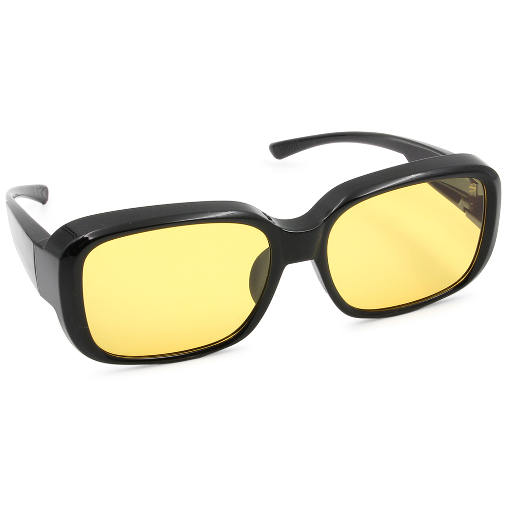 SUPER IDOL | 套鏡 | 復古粗黑長方框太陽眼鏡 | 潮流黑x黃