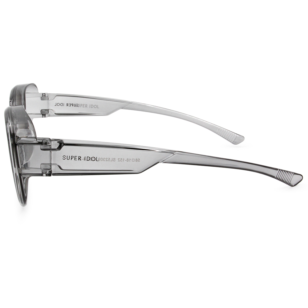SUPER IDOL | 套鏡 | 復古粗黑長方框太陽眼鏡 | 仿舊灰