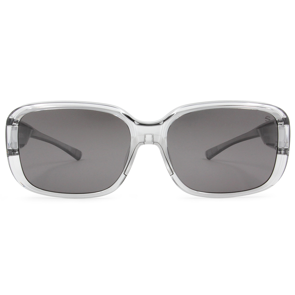 SUPER IDOL | 套鏡 | 復古粗黑長方框太陽眼鏡 | 仿舊灰