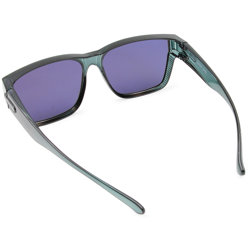 SUPER IDOL | 套鏡 | 極簡美學長方框太陽眼鏡 | 黑藍靛