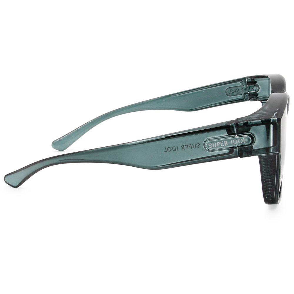 SUPER IDOL | 套鏡 | 極簡美學長方框太陽眼鏡 | 黑藍靛