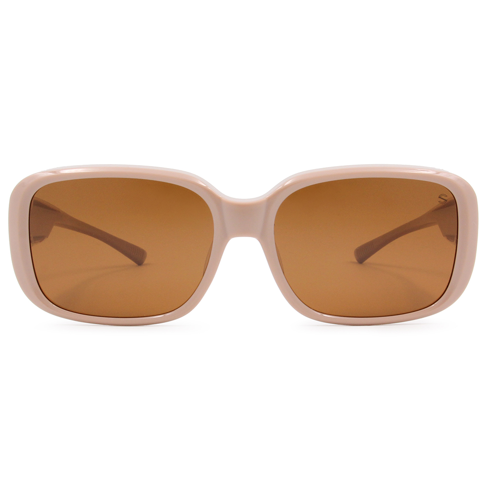 SUPER IDOL | 套鏡 | 復古粗黑長方框太陽眼鏡 | 奶茶咖