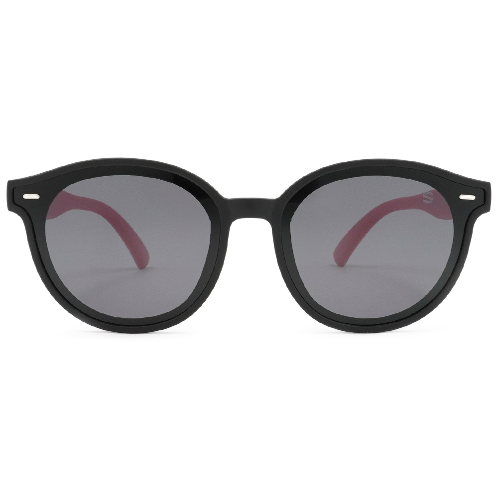 SUPER IDOL | 兒童款‧童趣樂園多邊框太陽眼鏡 | 甜酷粉黑