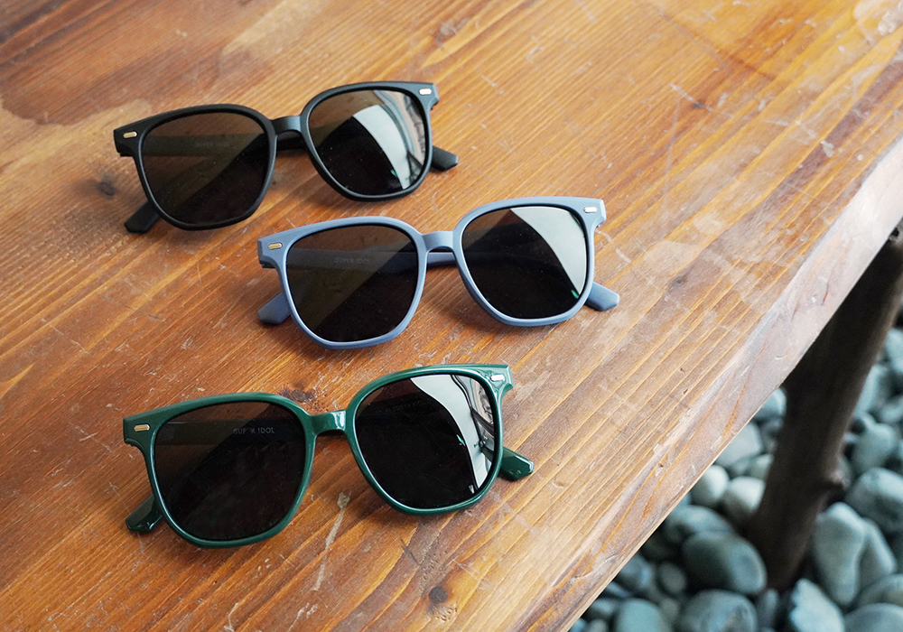 SUPER IDOL | 兒童款‧夢幻泡泡多邊框太陽眼鏡 | 帥氣黑