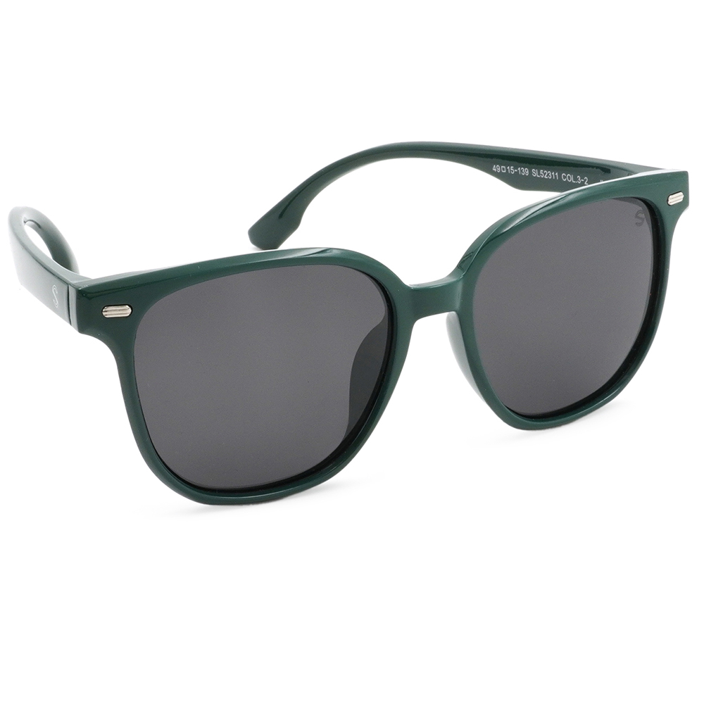 SUPER IDOL | 兒童款‧夢幻泡泡多邊框太陽眼鏡 | 活潑綠