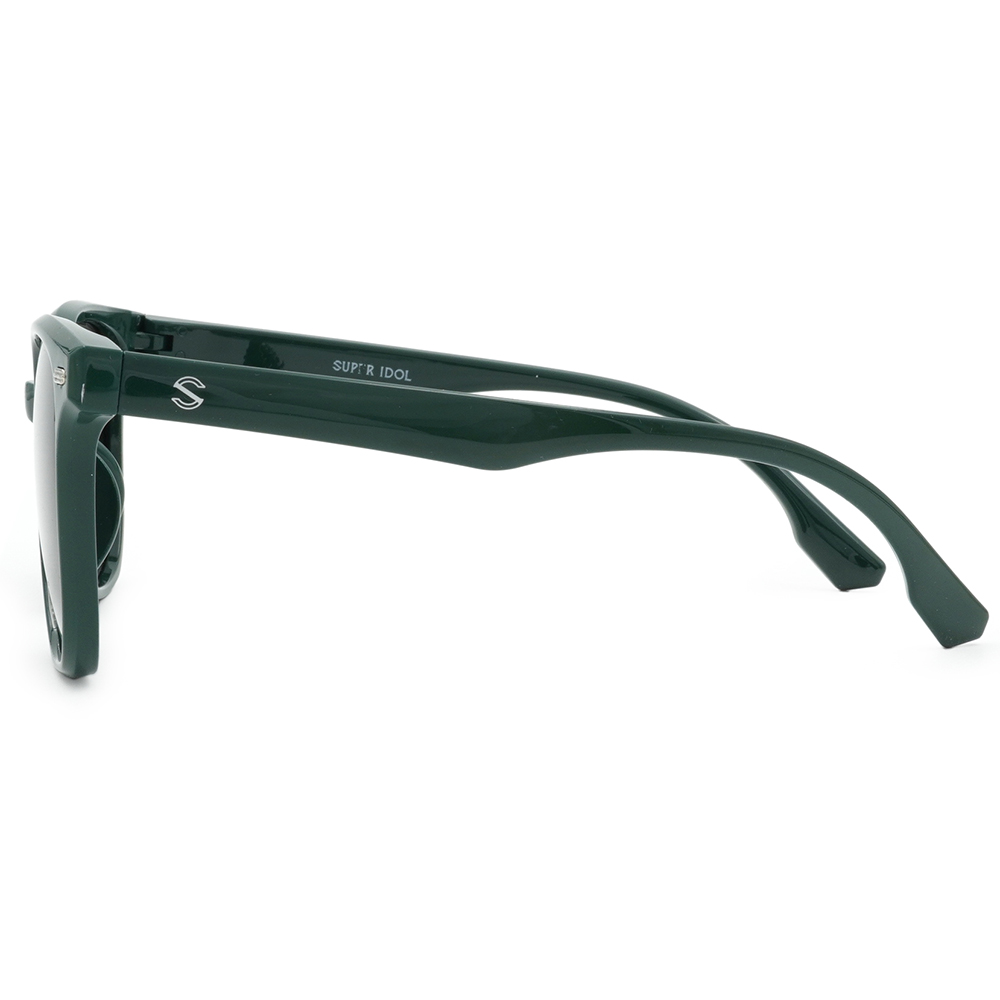 SUPER IDOL | 兒童款‧夢幻泡泡多邊框太陽眼鏡 | 活潑綠