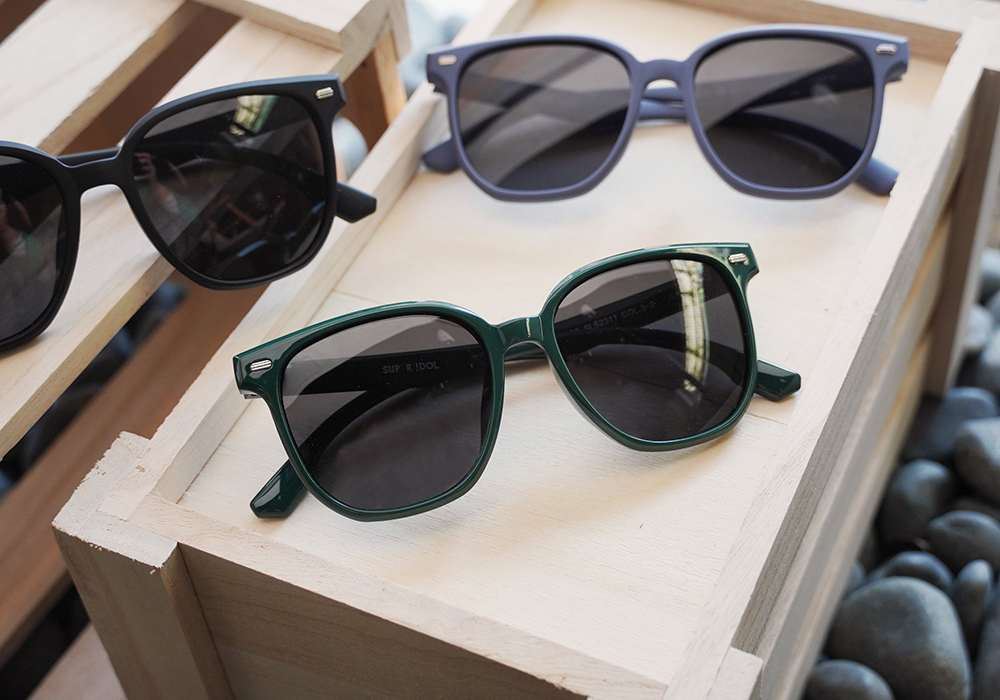 SUPER IDOL | 兒童款‧夢幻泡泡多邊框太陽眼鏡 | 活潑綠