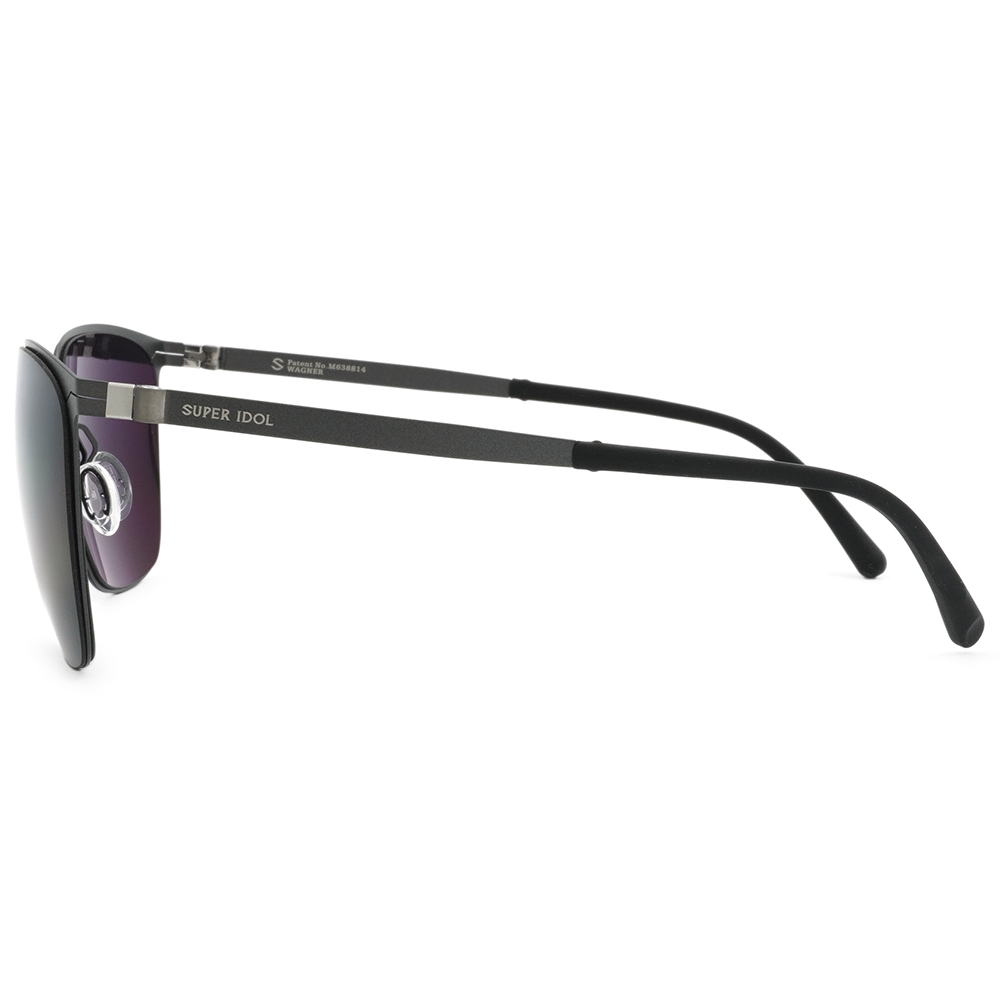 SUPER IDOL | 風度翩翩長方框太陽眼鏡 | 磨砂黑