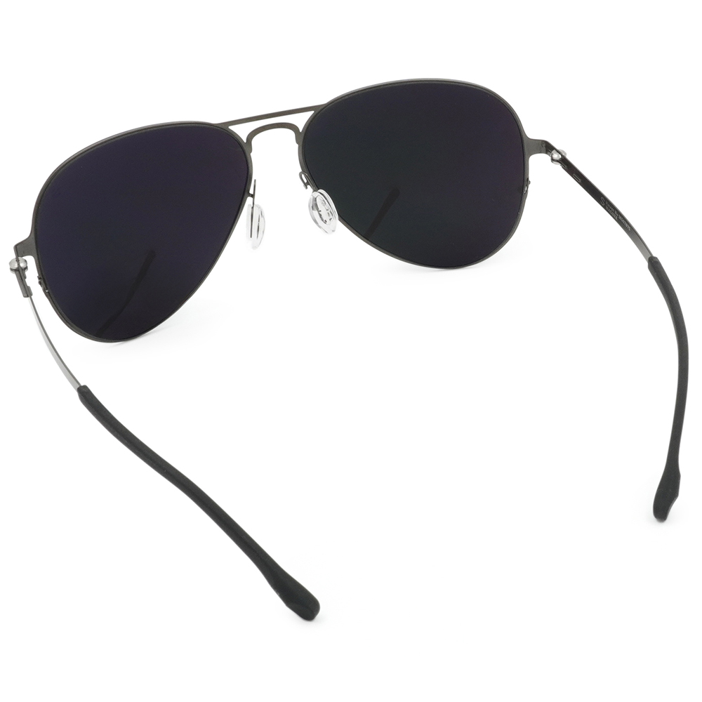 SUPER IDOL | 雙槓風格飛行框太陽眼鏡 | 光澤黑銀