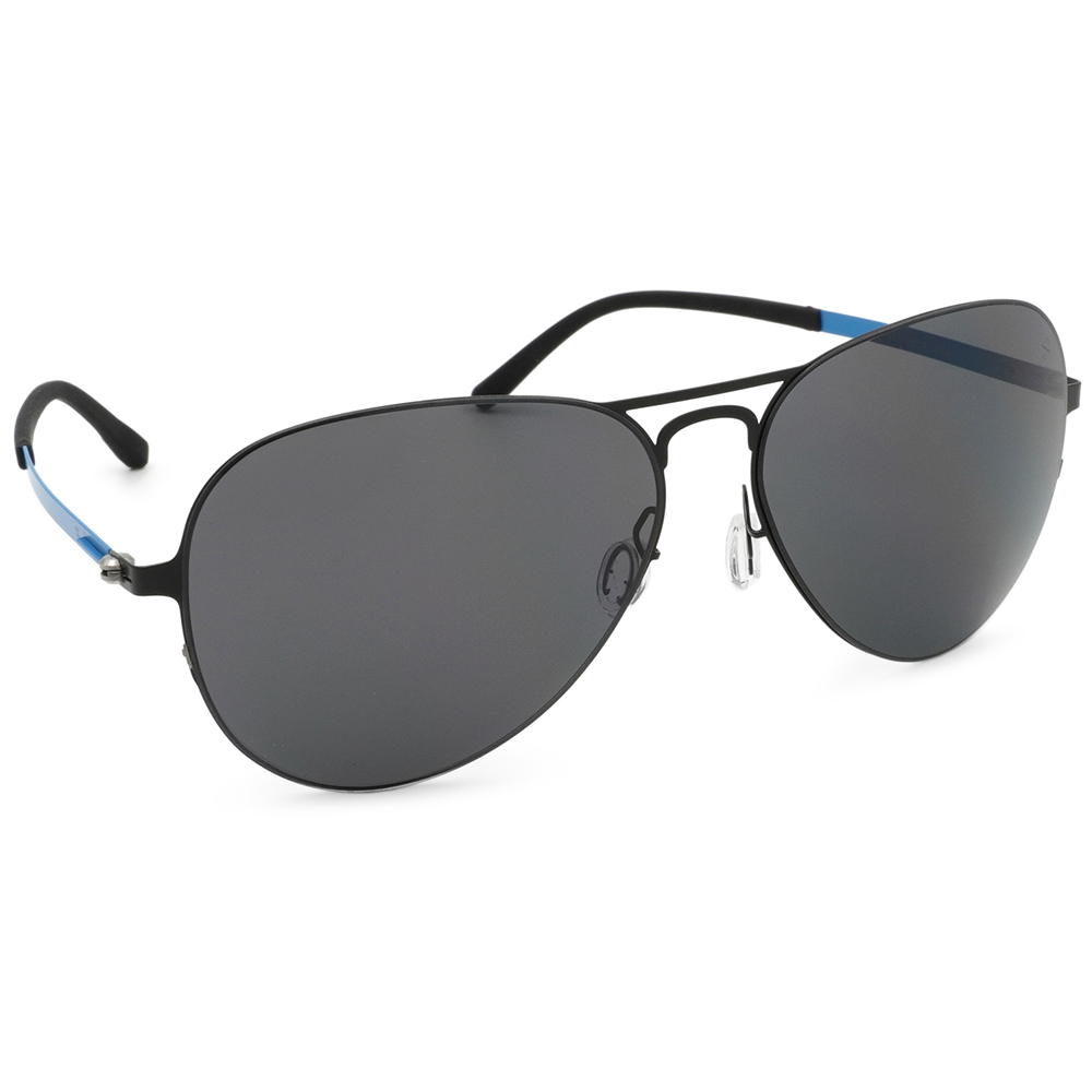 SUPER IDOL | 雙槓風格飛行框太陽眼鏡 | 黑藍撞色