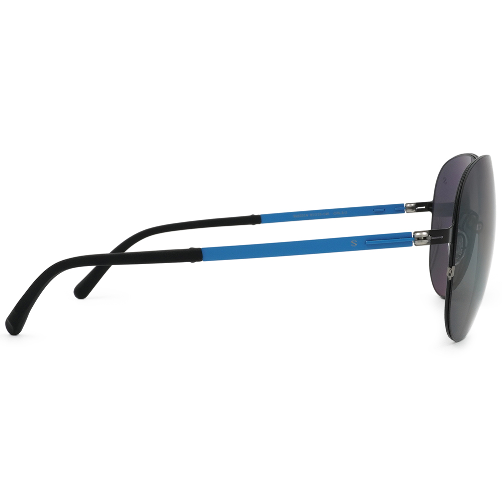 SUPER IDOL | 雙槓風格飛行框太陽眼鏡 | 黑藍撞色