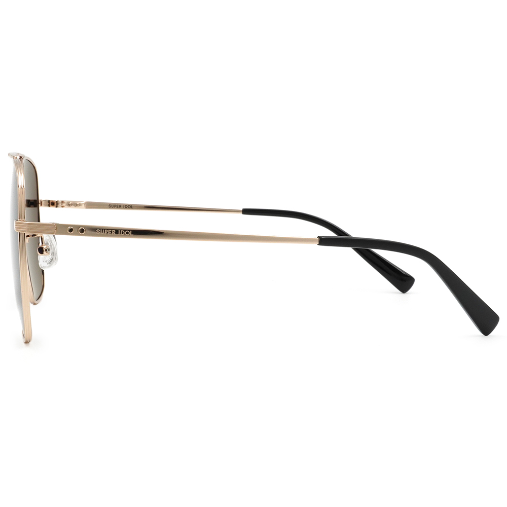SUPER IDOL | 美式雙槓飛行框太陽眼鏡 | 現代黑金