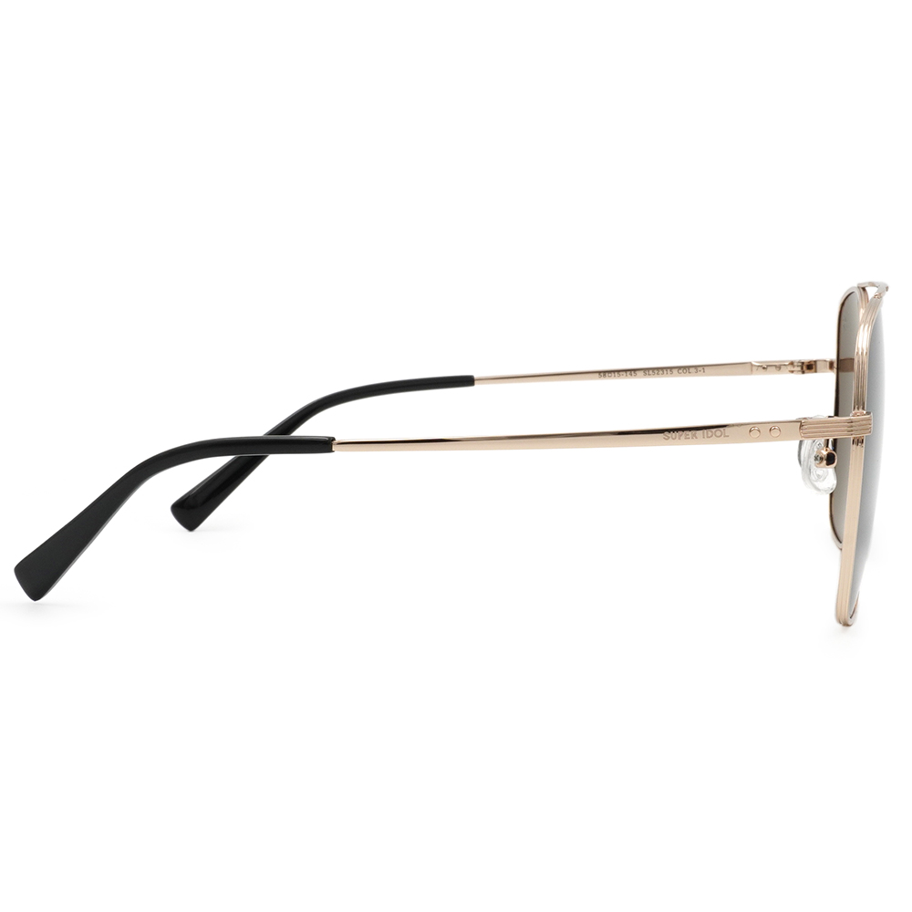 SUPER IDOL | 美式雙槓飛行框太陽眼鏡 | 現代黑金