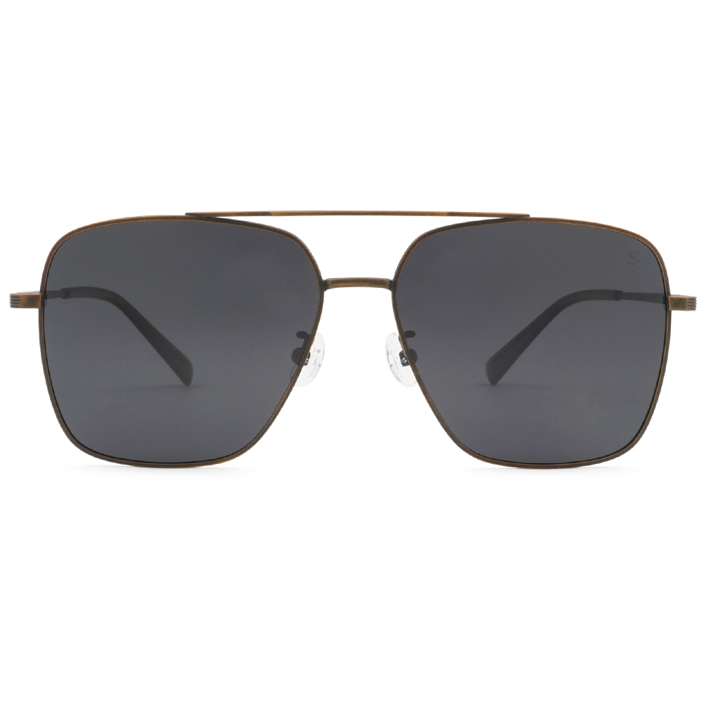 SUPER IDOL | 美式雙槓飛行框太陽眼鏡 | 復古黑金