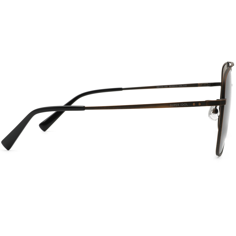 SUPER IDOL | 美式雙槓飛行框太陽眼鏡 | 復古黑金