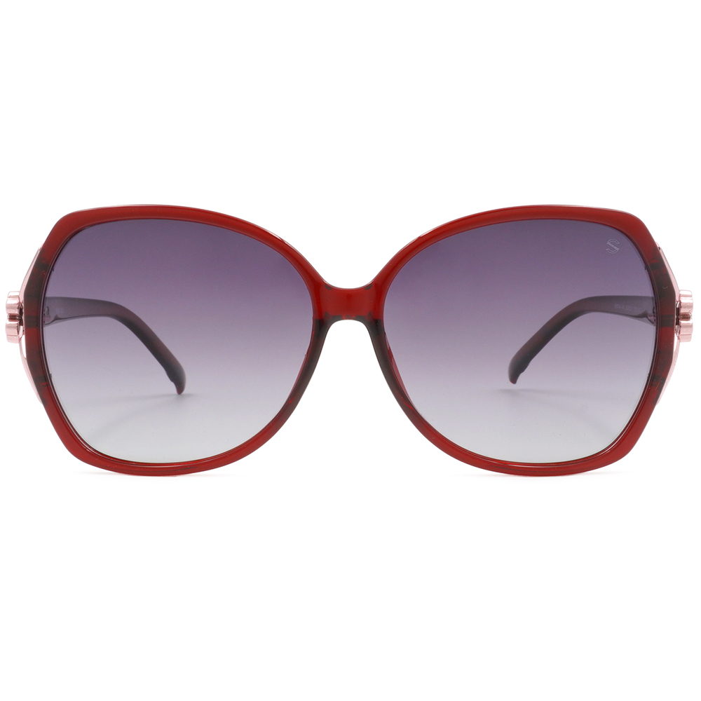 SUPER IDOL | 別緻小花方框太陽眼鏡 | 玫瑰紅