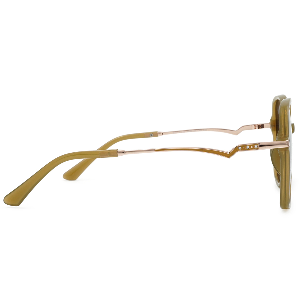 SUPER IDOL | 精緻小閃鑽大方框太陽眼鏡 | 古典咖