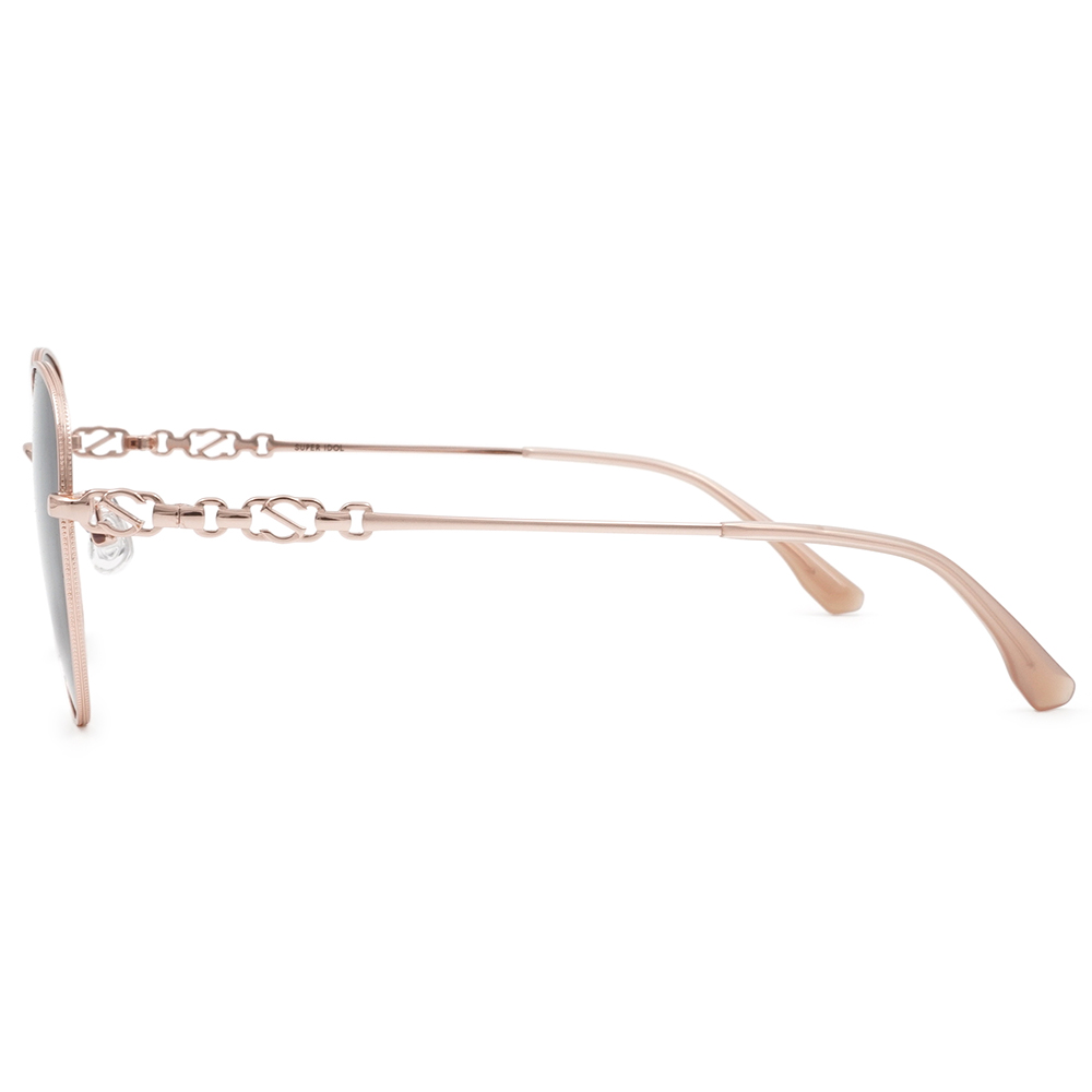SUPER IDOL | 鍊條logo多邊框太陽眼鏡 | 櫻花粉