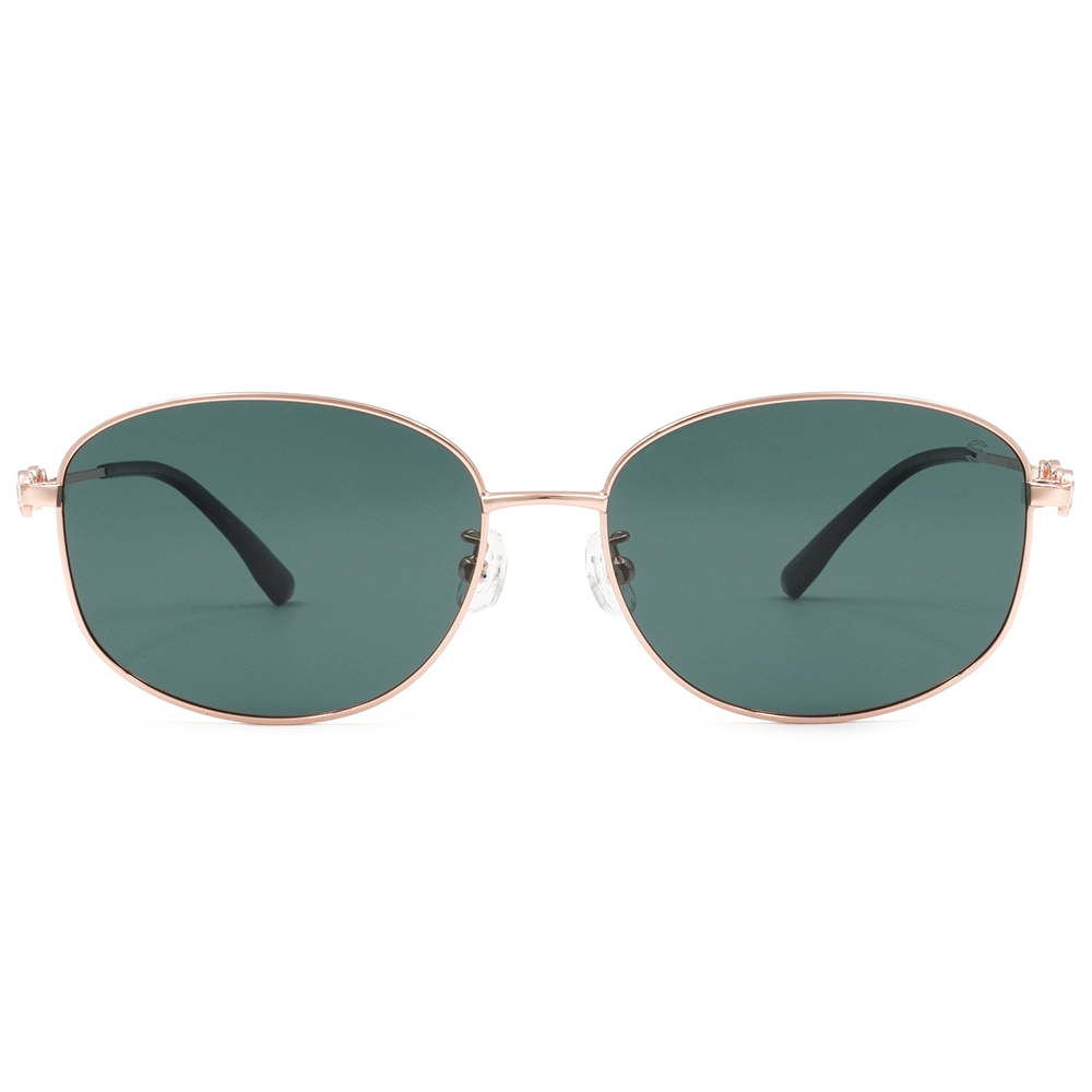 SUPER IDOL | 心動旋律橢圓框太陽眼鏡 | 金旋綠韻