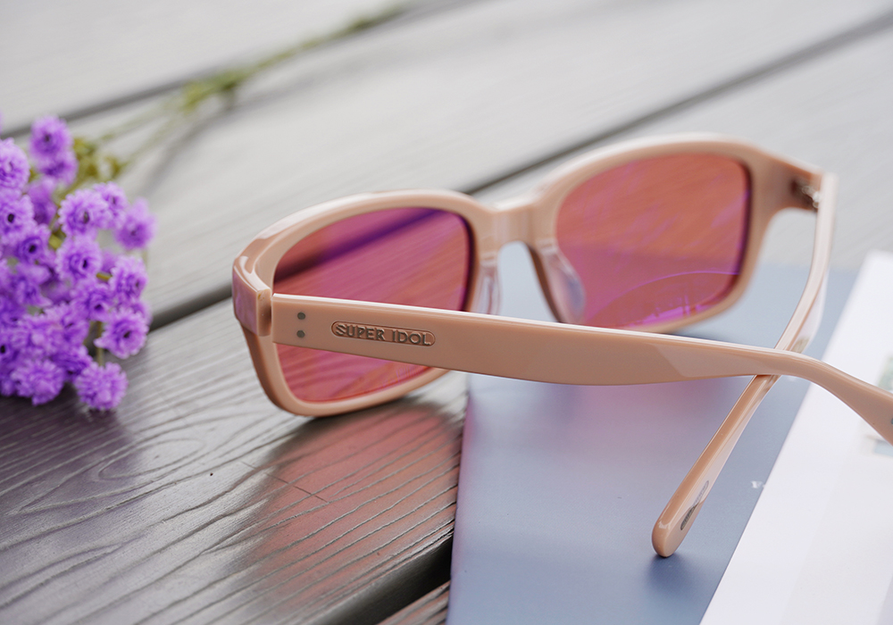 SUPER IDOL | 酷甜必備長方框太陽眼鏡 | 甜心粉